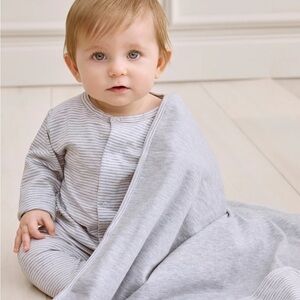 KISSY KISSY Baby's Kissy Gray Kissy Essentials Stripe Footie 9 Months